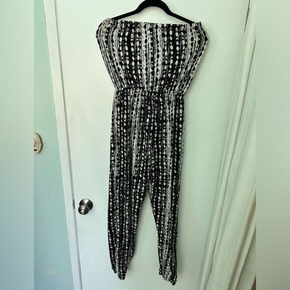 Handmade Strapless Jumpsuit with Pockets - Picture 4 of 8